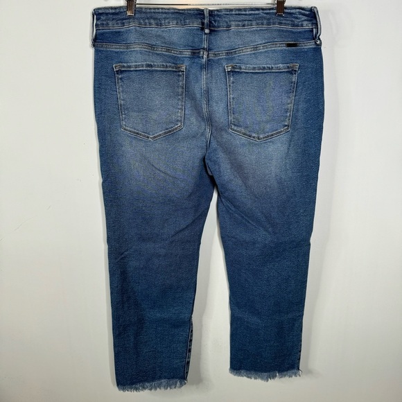 KanCan Ankle Straight High Rise Ripped Jeans Size 18 - Picture 3 of 6